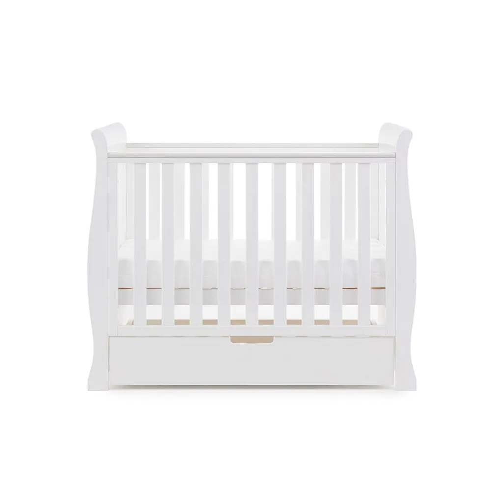 OBABY Stamford Space Saver Sleigh 3 Piece Room Set - White
