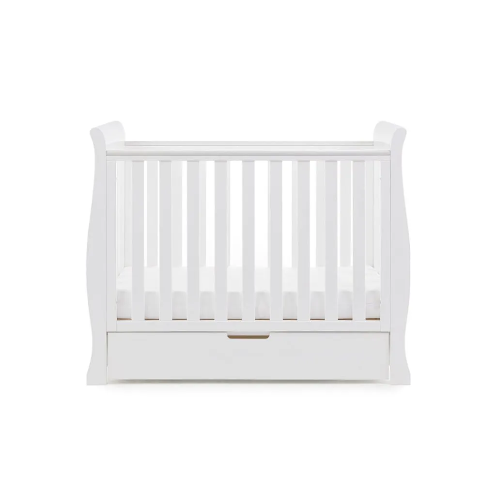 OBABY Stamford Space Saver Sleigh 3 Piece Room Set - White