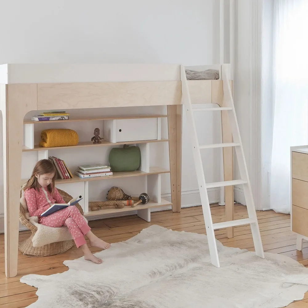 Oeuf Perch Twin Loft Bed (White/Birch) SPECIAL ORDER