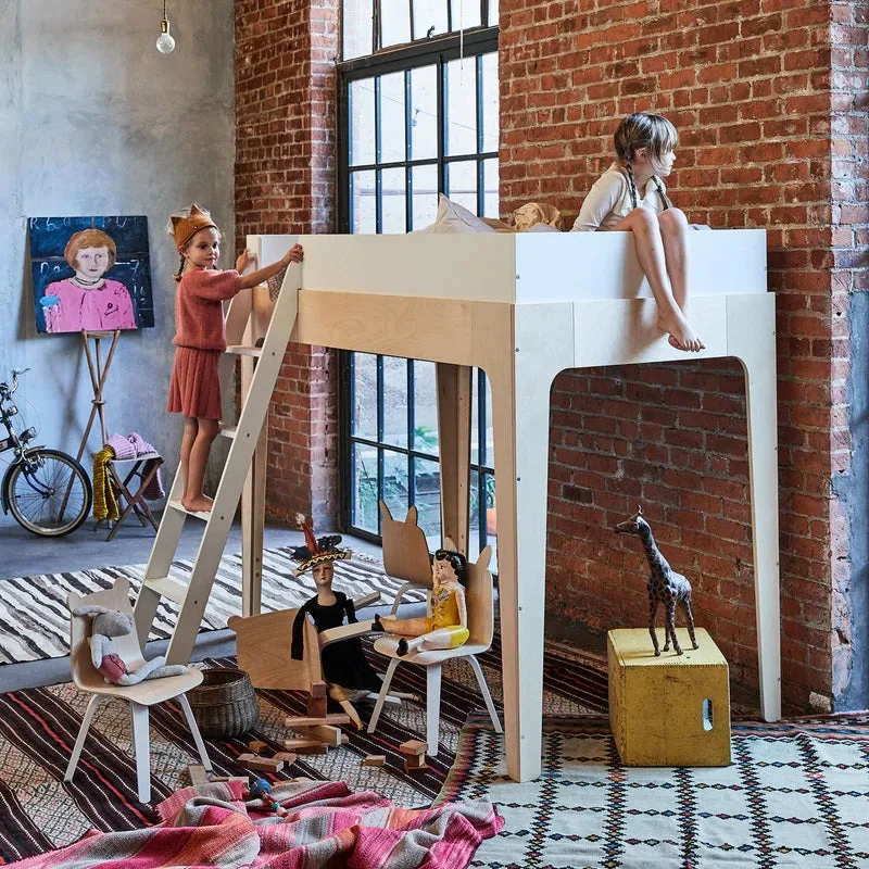 Oeuf Perch Twin Loft Bed (White/Birch) SPECIAL ORDER