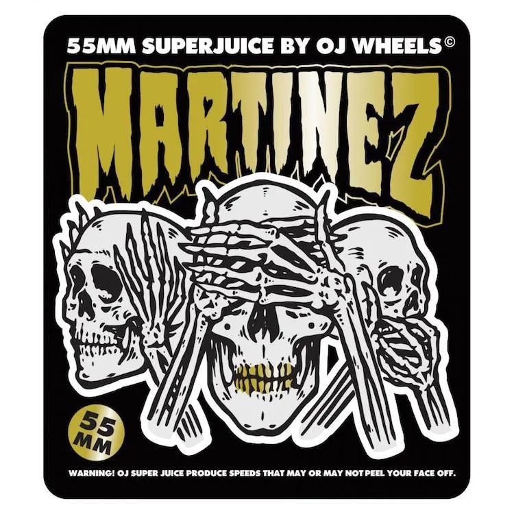 OJ Wheels Soft Mini Super Juice Milton Martinez Hear No Evil MSJ Black Skateboard Wheels 78a 55mm