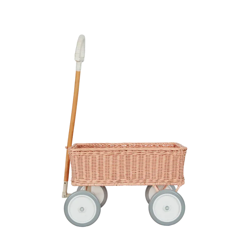 Olliella Rattan Wonder Wagon - Rose