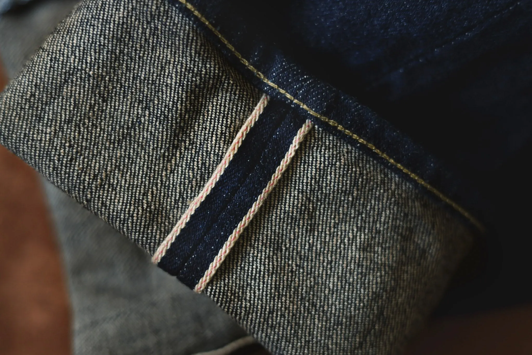 【ONI DENIM】122S Stretch Denim 15oz White x Beige 特製中高磅數彈性丹寧窄版錐形褲