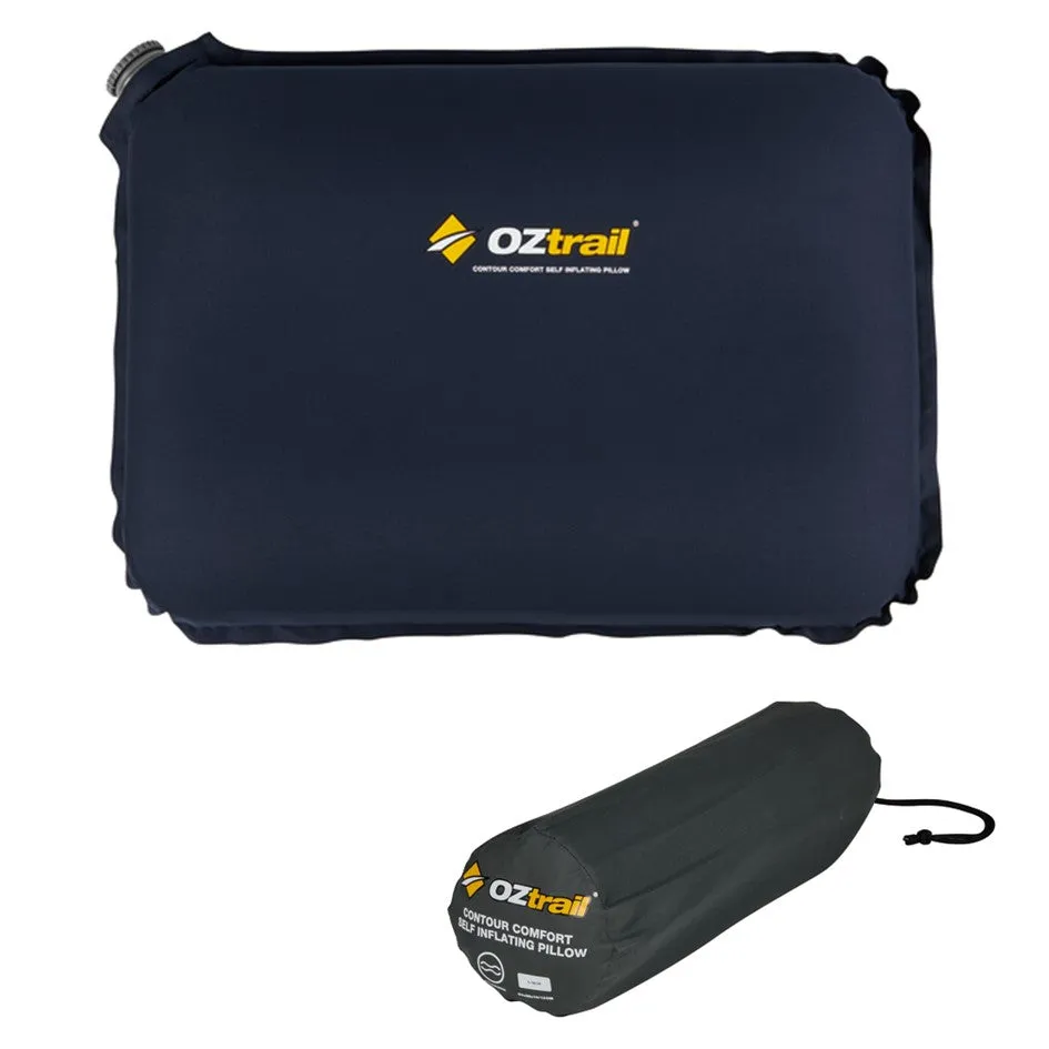 OZTRAIL CONTOUR COMFORT SELF INFLATING PILLOW