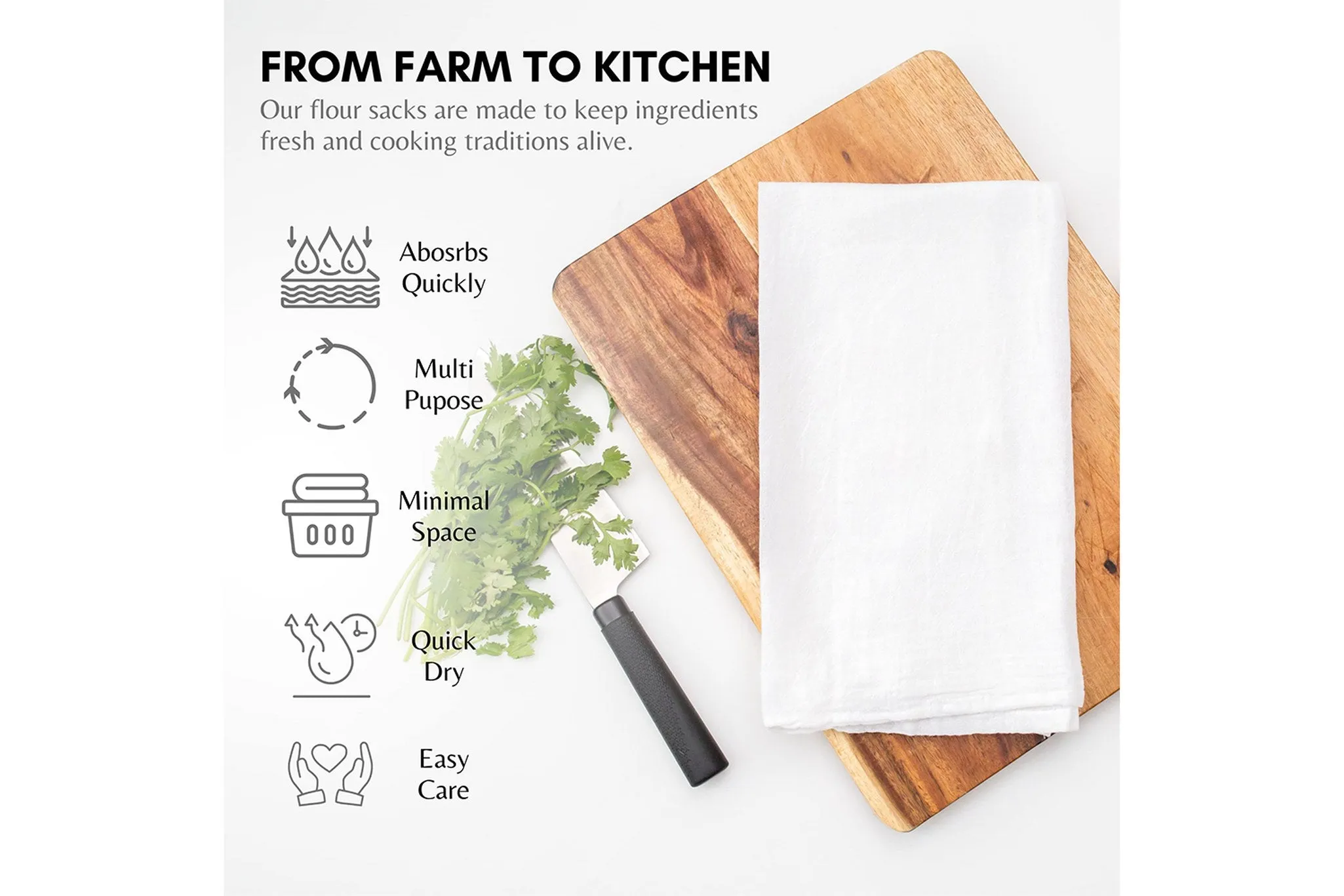 Pack of 192 Flour Sack Towels  Cotton Kitchen Towels (White)  - 28 x 28 Inches –Multipurpose Soft & Absorbent (192, 28x28)