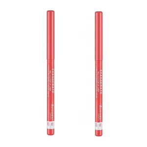 Pack of 2 Rimmel London Exaggerate Full Colour Lip Liner, Peachy Beachy 102