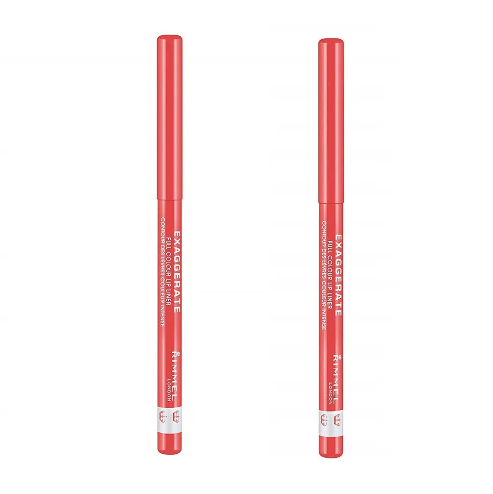 Pack of 2 Rimmel London Exaggerate Full Colour Lip Liner, Peachy Beachy 102