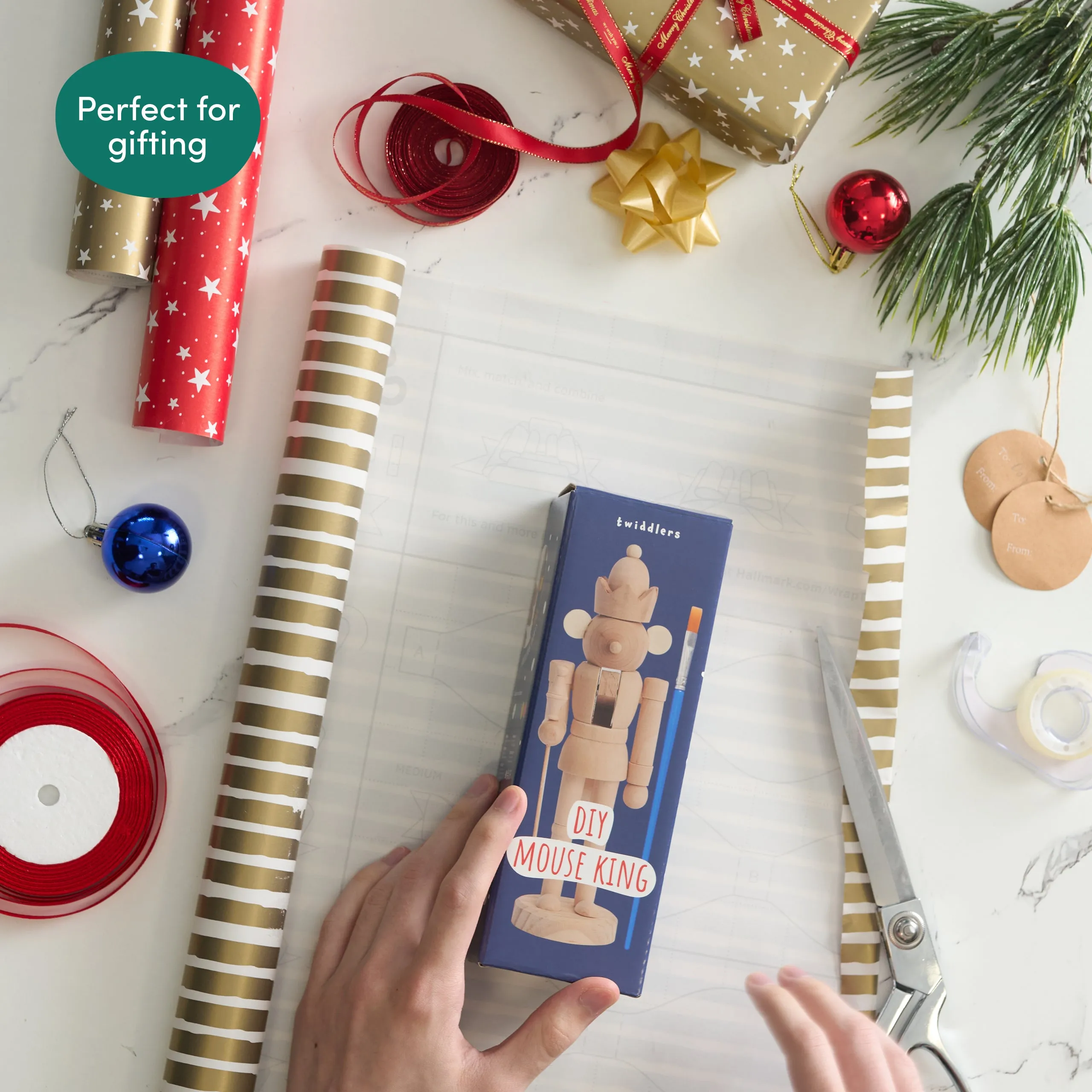 Paint Your Own Mouse King Wooden Nutcracker Soldier DIY Kit