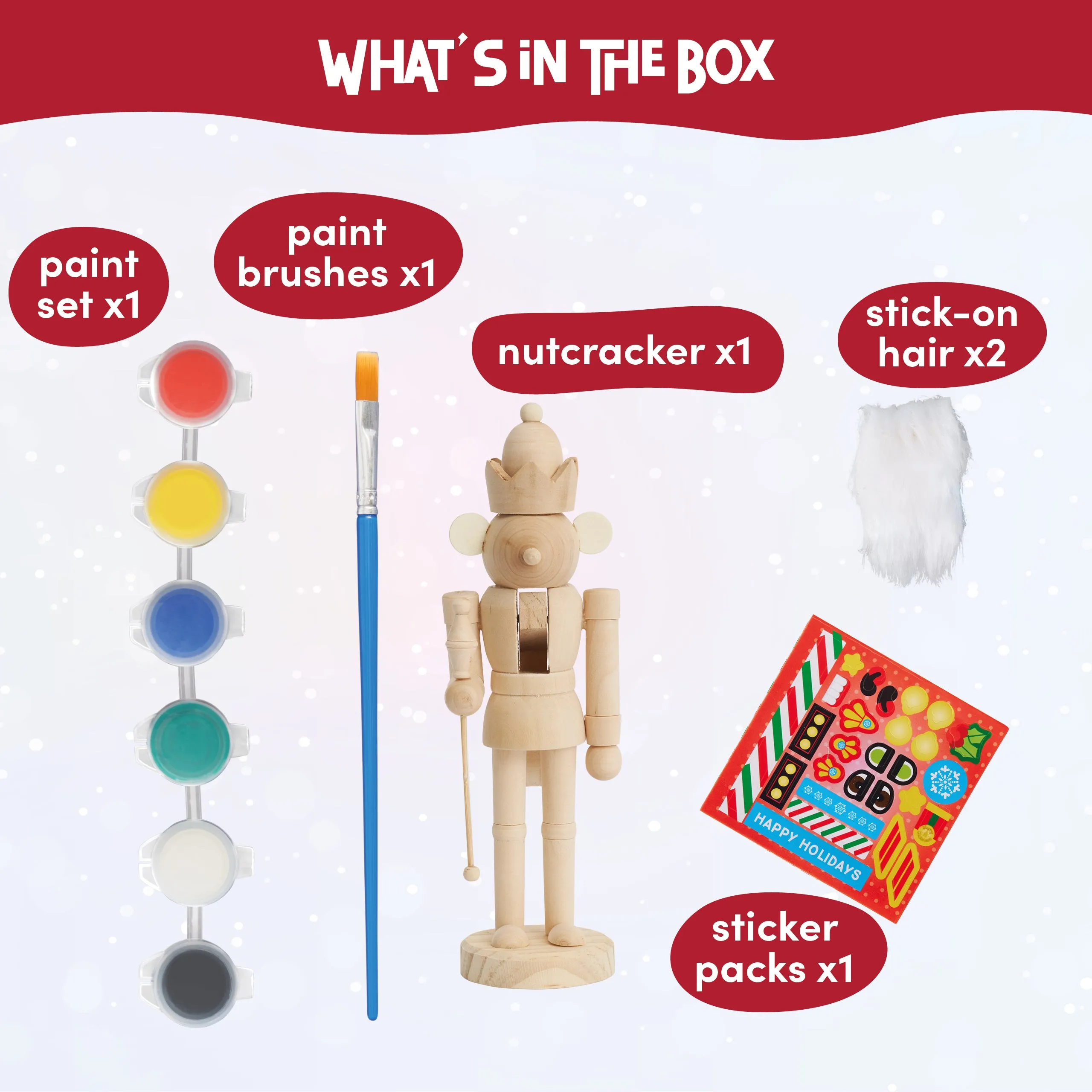 Paint Your Own Mouse King Wooden Nutcracker Soldier DIY Kit