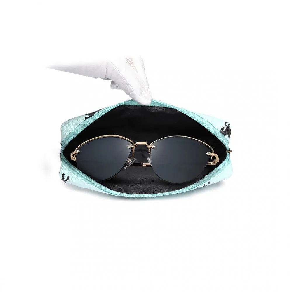 Pc - Miss Lulu Canvas Pencil Case Horse Blue