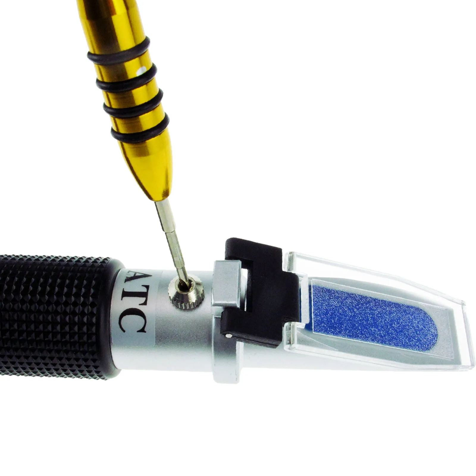 PD_18 Kibeland Handheld Battery Coolant Refractometer with ATC, Refractometer for Car, Glycol Antifreeze Battery Fluid Refractometer with EXTRA Mini USB Light
