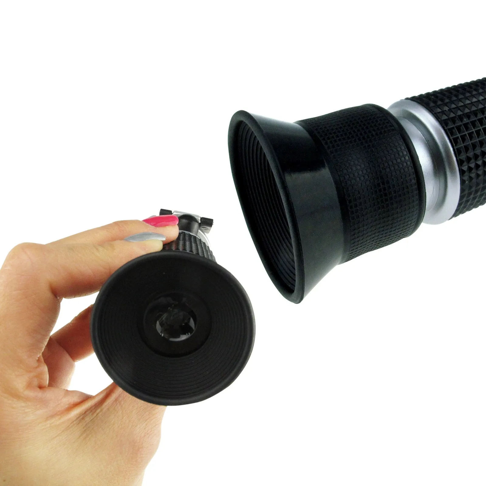 PD_19 Kibeland Handheld Refractometer ATC Battery Antifreeze Cleaning Fluid with EXTRA Mini USB Light, Refractometer for Car