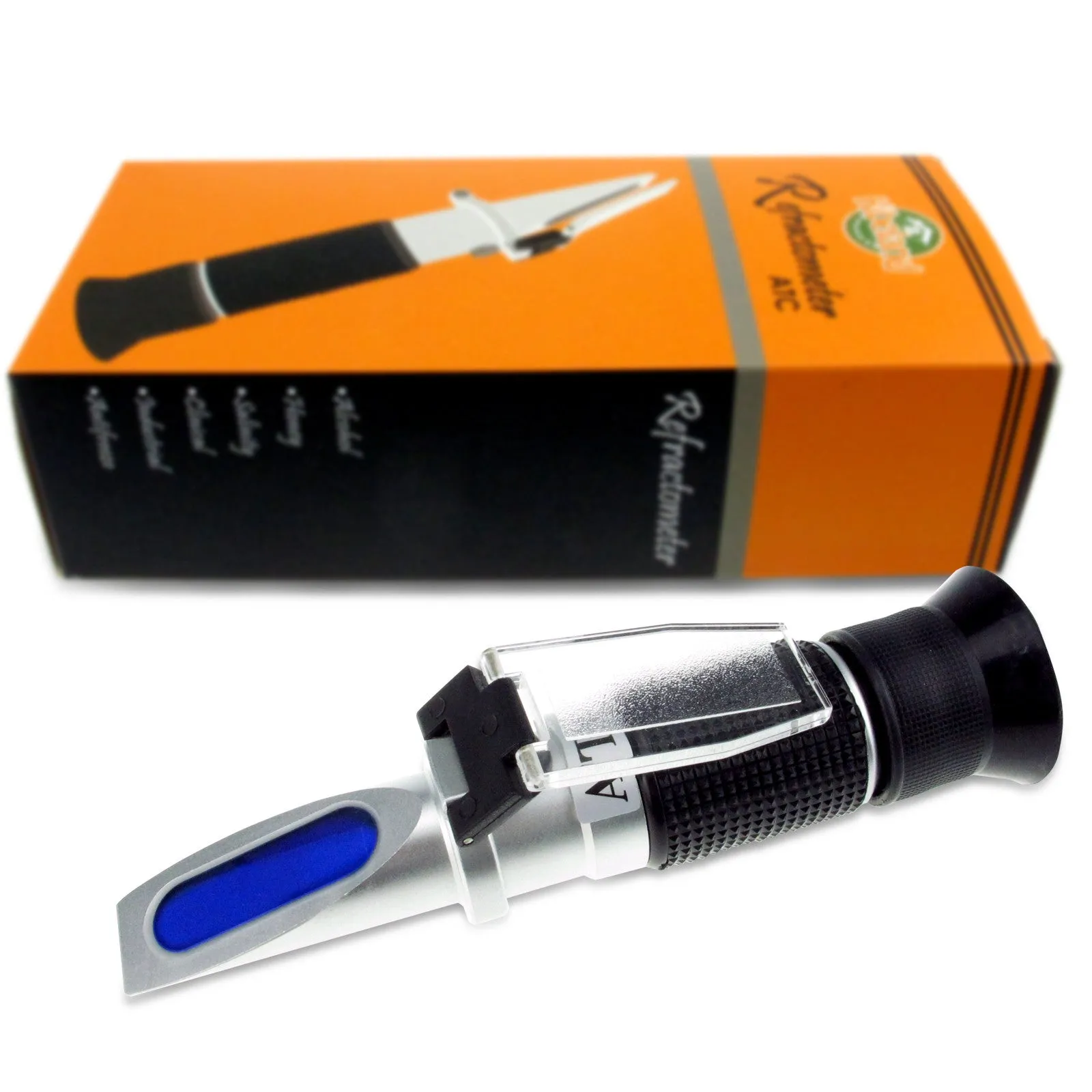 PD_19 Kibeland Handheld Refractometer ATC Battery Antifreeze Cleaning Fluid with EXTRA Mini USB Light, Refractometer for Car