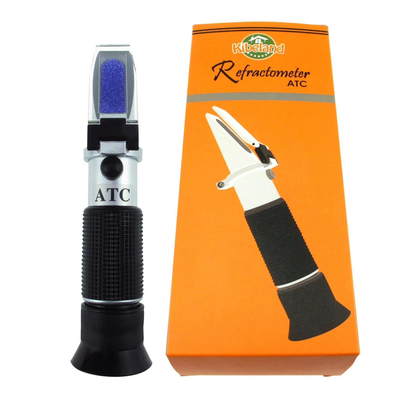 PD_20 Kibeland Alcohol Wine Refractometer with ATC, Dual Scale, 0~25% Alcohol, 0~40% Brix, Wine Making, Beer Making, Home Brewing, with EXTRA Mini USB Light