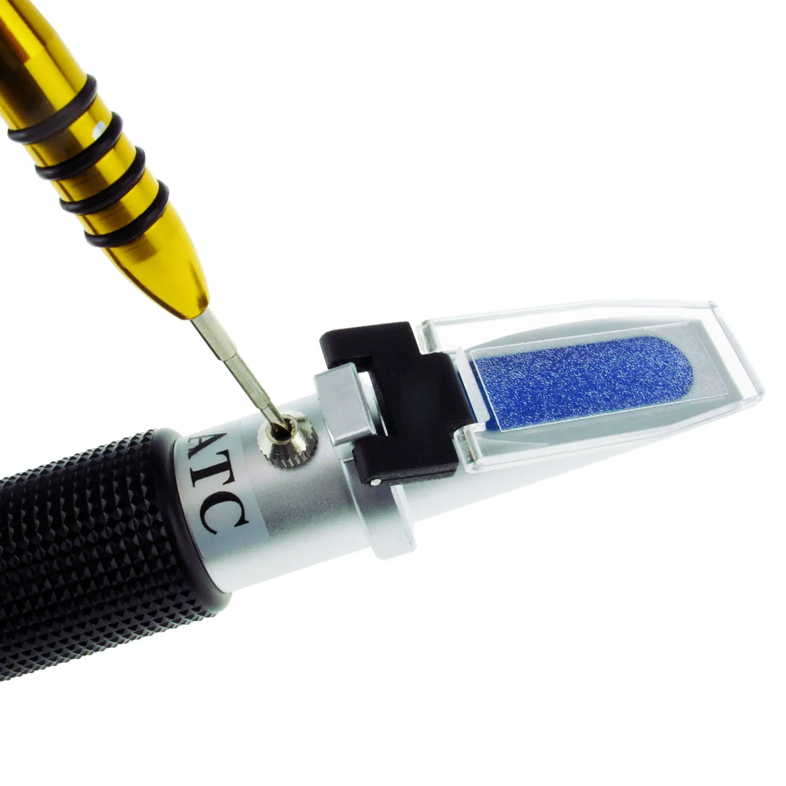 PD_26 Kibeland Handheld Brix Refractometer with ATC, 0~32% Brix, with EXTRA Mini USB Light, 10 Pipettes
