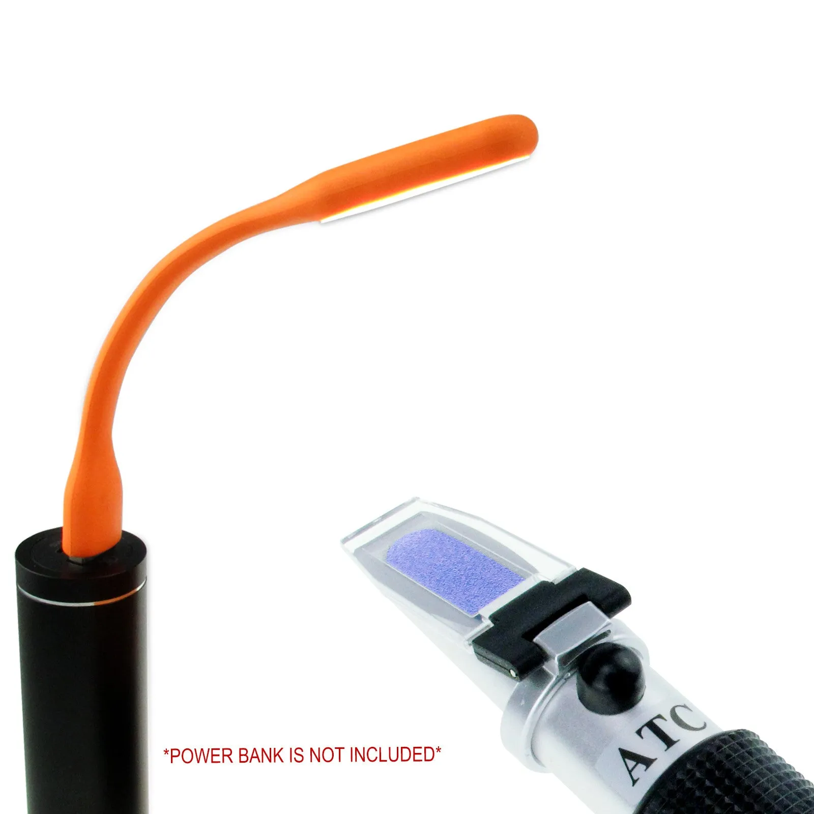 PD_28 Kibeland Handheld Clinical Refractometer, Serum Protein 0~12g/dl, Urine Specific Gravity 1.000~1.050sg, Refractive Index 1.333~1.360 RI, with EXTRA Mini USB Light