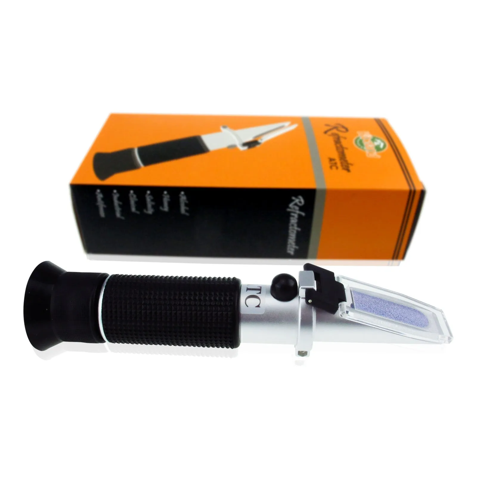 PD_28 Kibeland Handheld Clinical Refractometer, Serum Protein 0~12g/dl, Urine Specific Gravity 1.000~1.050sg, Refractive Index 1.333~1.360 RI, with EXTRA Mini USB Light