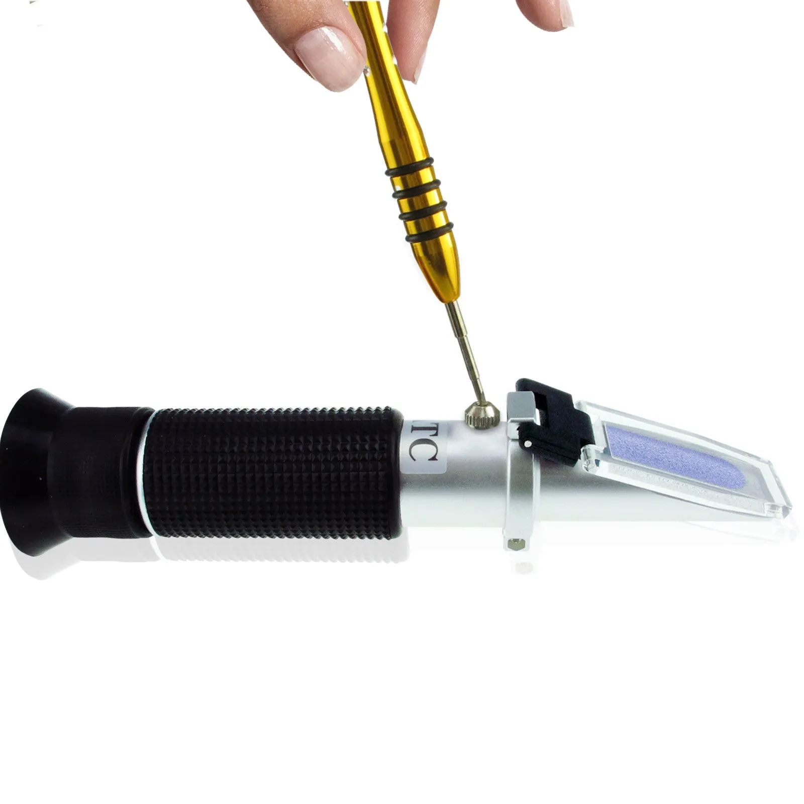 PD_28 Kibeland Handheld Clinical Refractometer, Serum Protein 0~12g/dl, Urine Specific Gravity 1.000~1.050sg, Refractive Index 1.333~1.360 RI, with EXTRA Mini USB Light