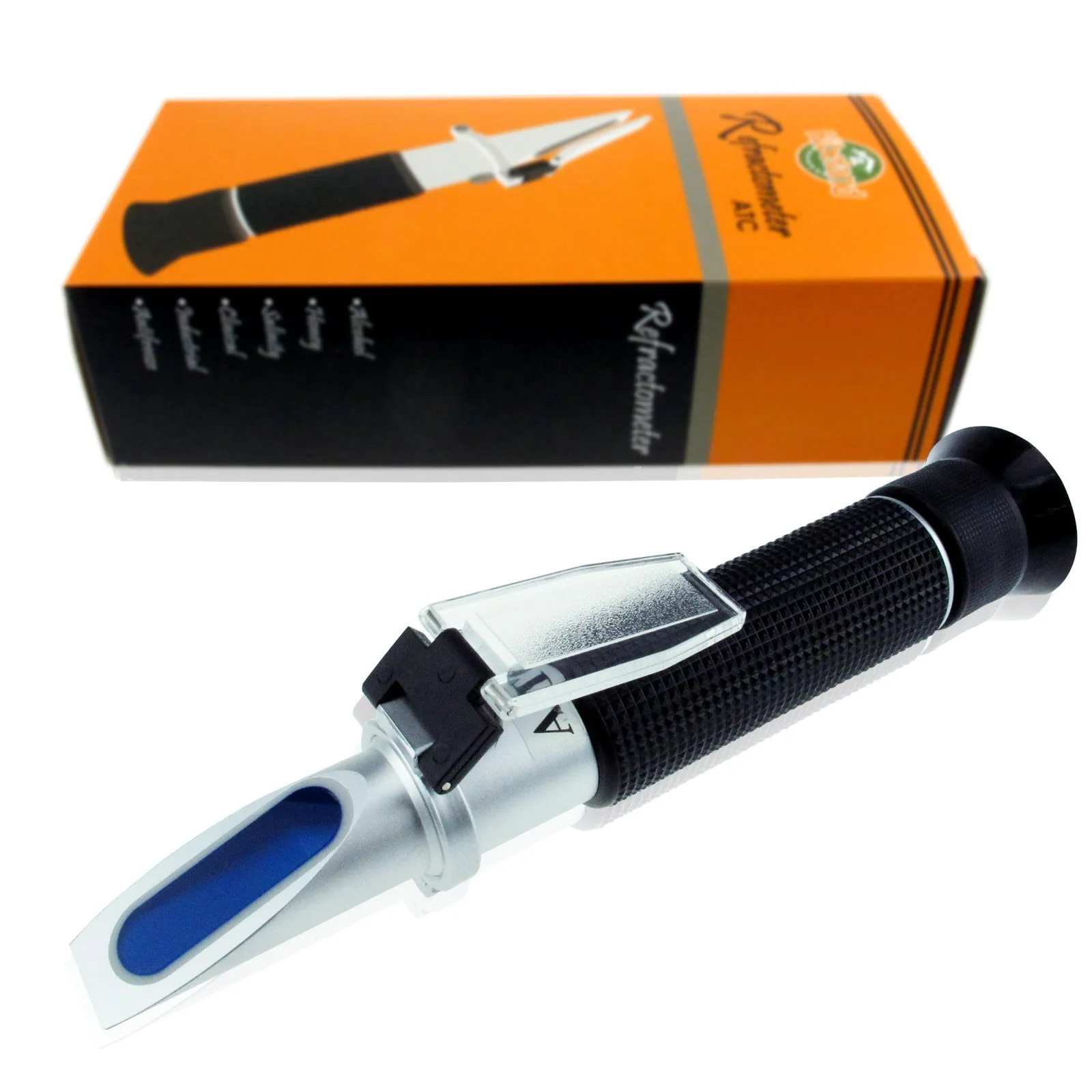 PD_30 Kibeland Brix and Salinity Refractometer with ATC, 3 Scale, Salinity 0~10%, Brix 0~10%, Refractive Index 1.000-1.070, with EXTRA Mini USB Light