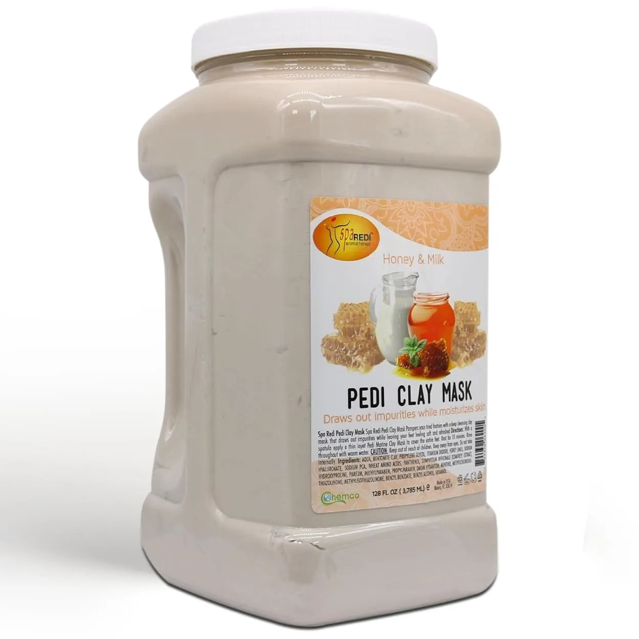 Pedi Clay Mask Milk & Honey - 128oz