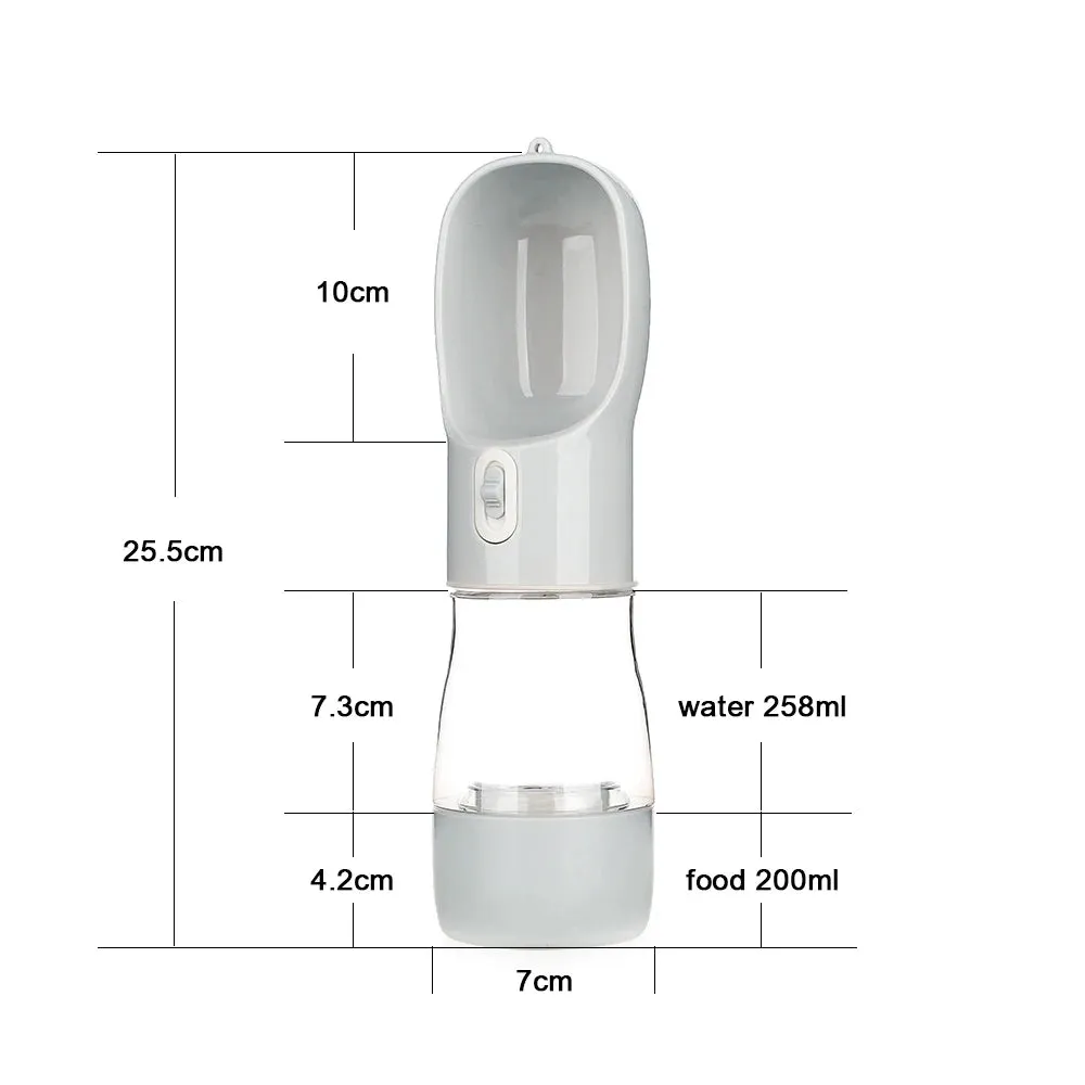 Pet Bottle with Food and Water Dispenser