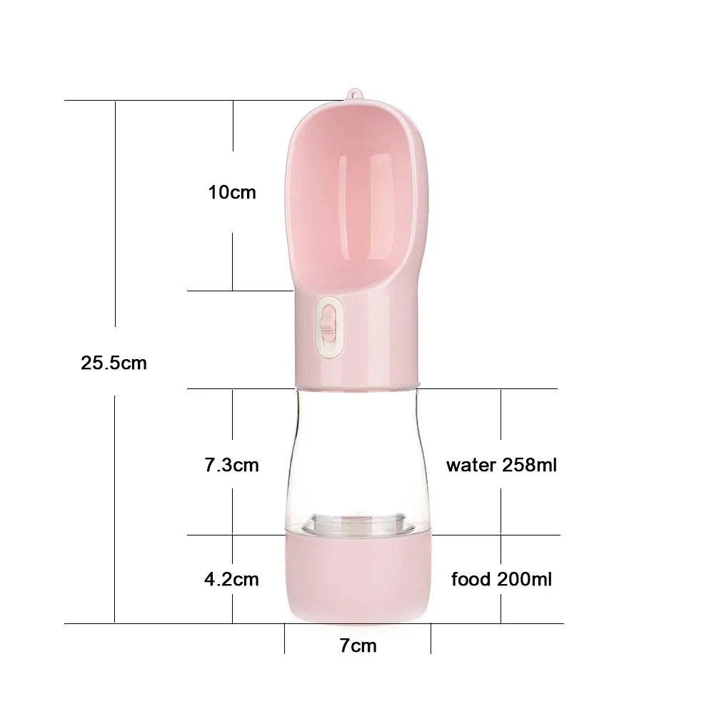 Pet Bottle with Food and Water Dispenser