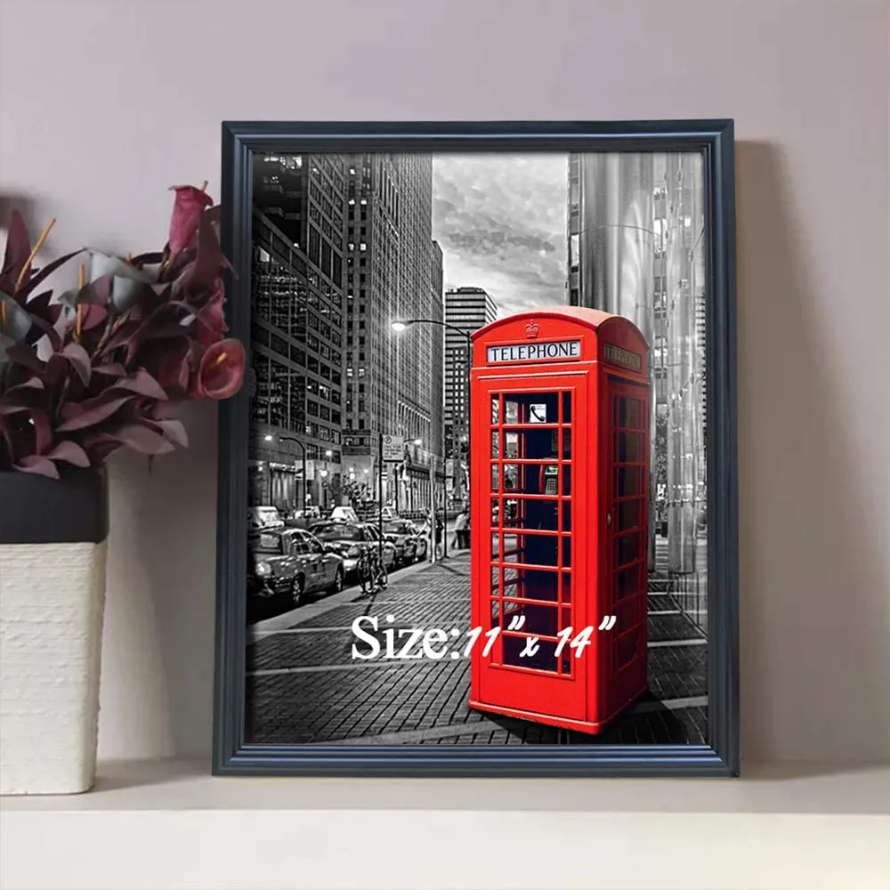PETAFLOP 11x14 Picture Frame, 11 x 14 inch Black Poster Frame