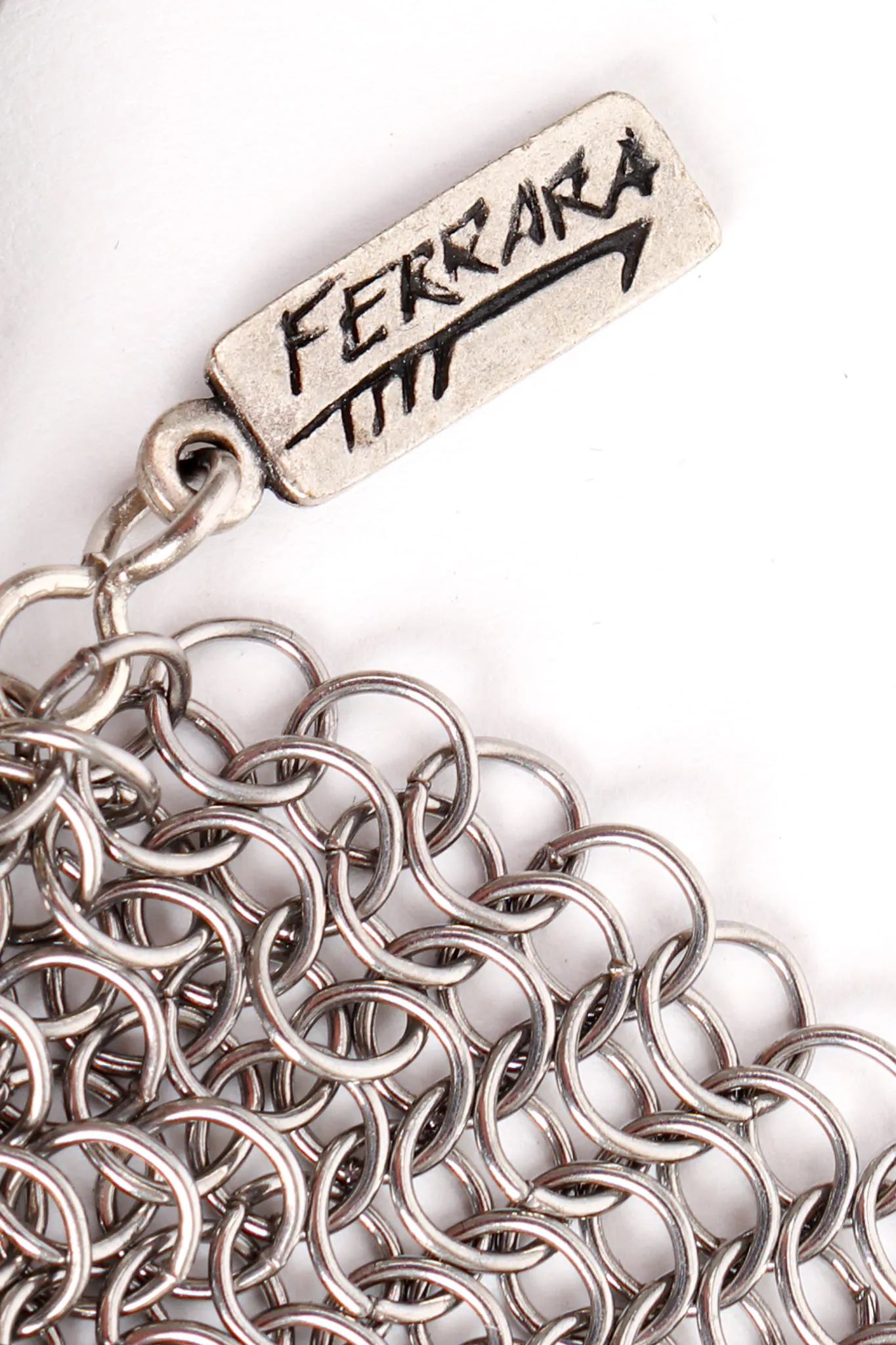 Pewter Hand Buckle Mesh Wrap Belt