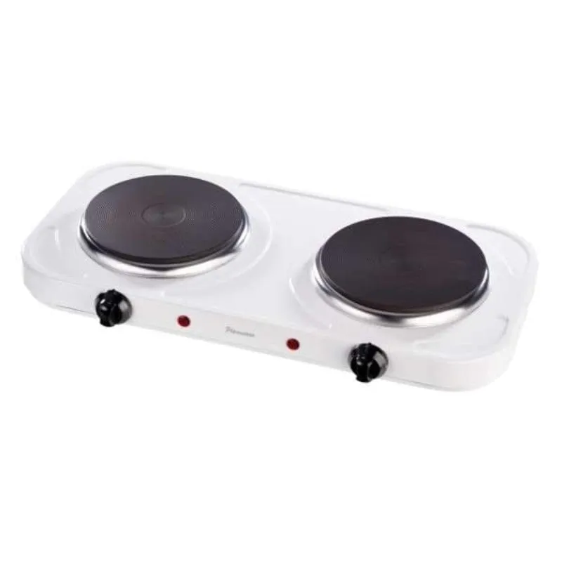 Pineware 2000W Double Solid Hotplate White PDSDH03