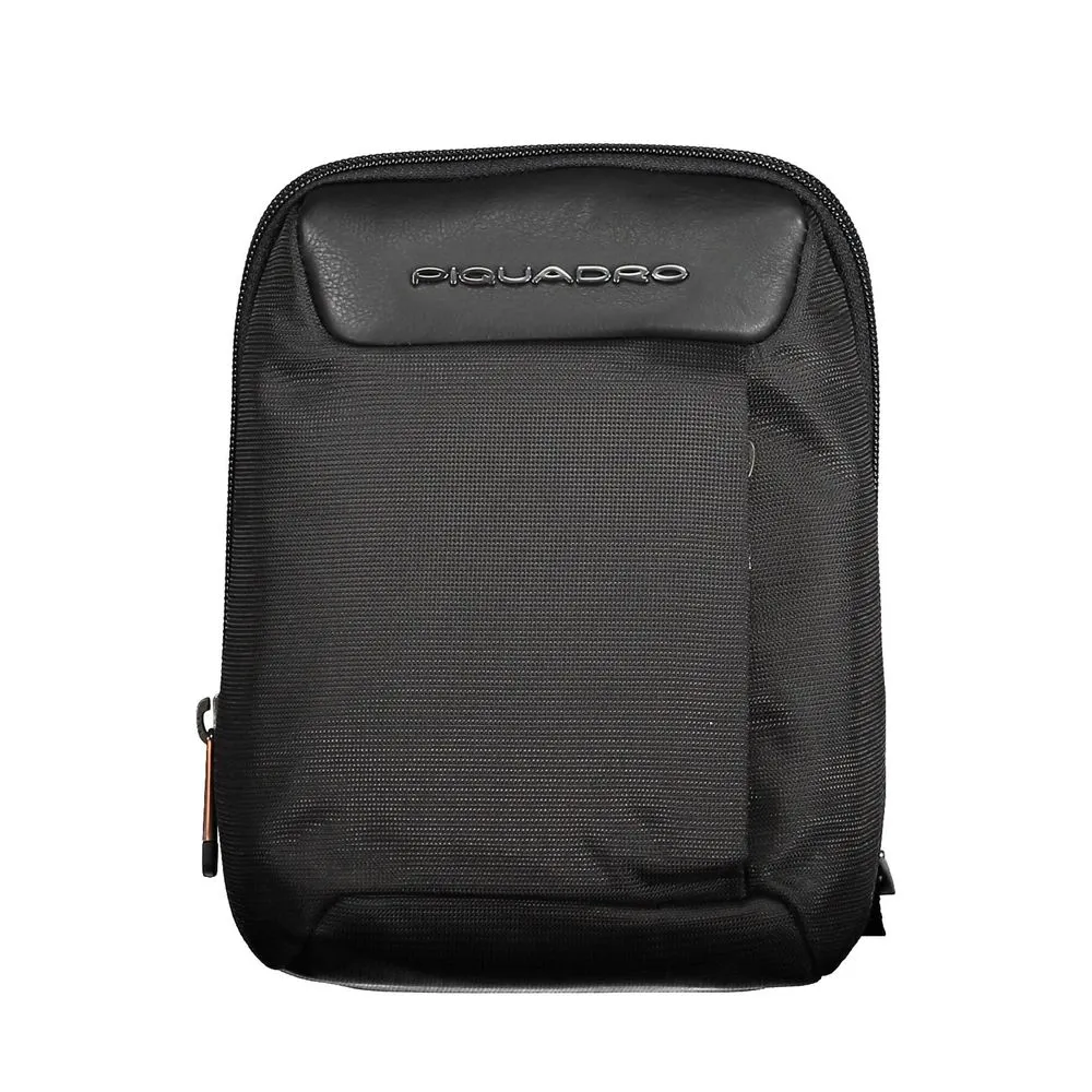 Piquadro Black Recycled Polyethylene Men Shoulder Bag