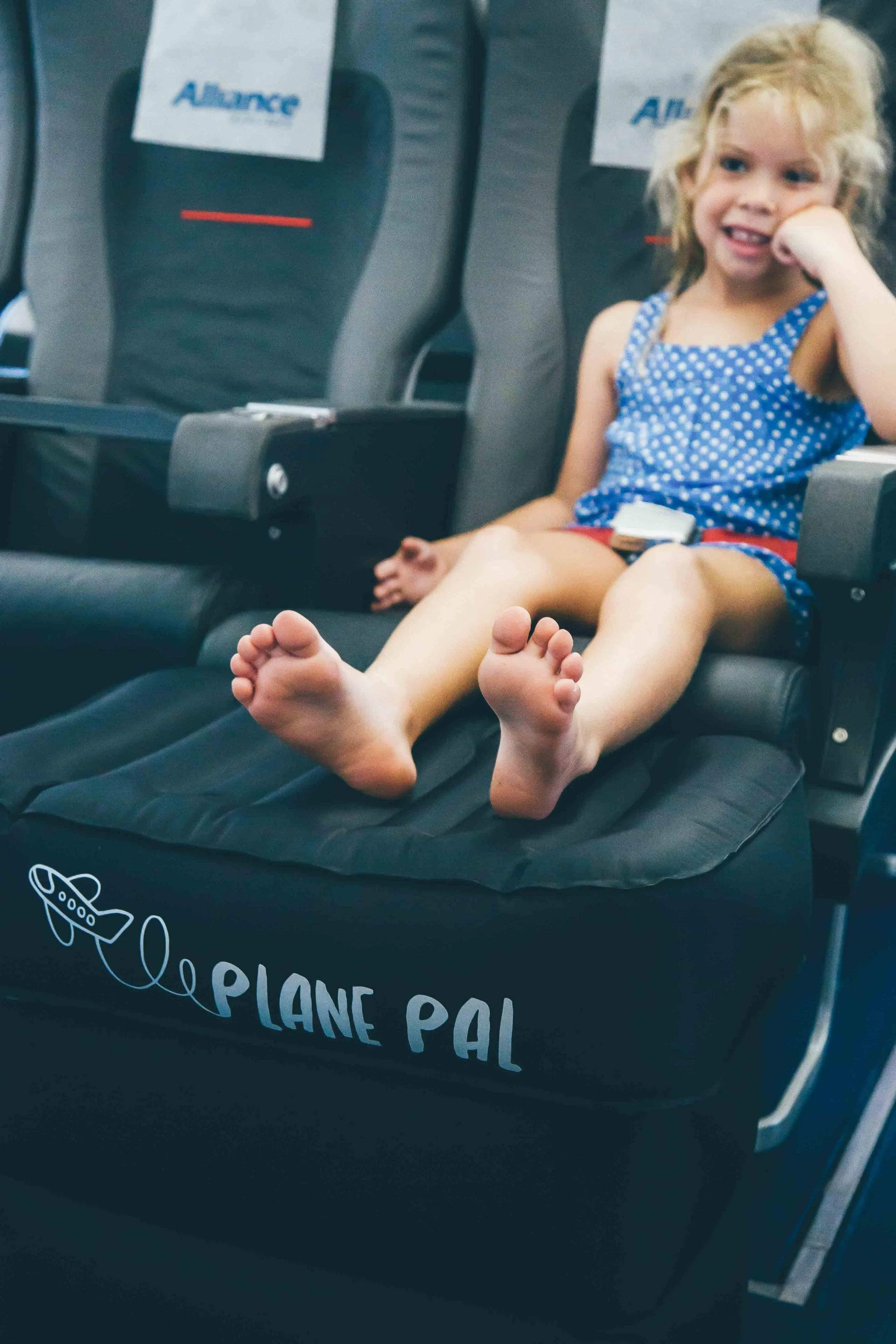 Plane Pal - The Airplane Seat Extender - Full Kit (With Pump)