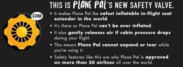 Plane Pal - The Airplane Seat Extender - Full Kit (With Pump)