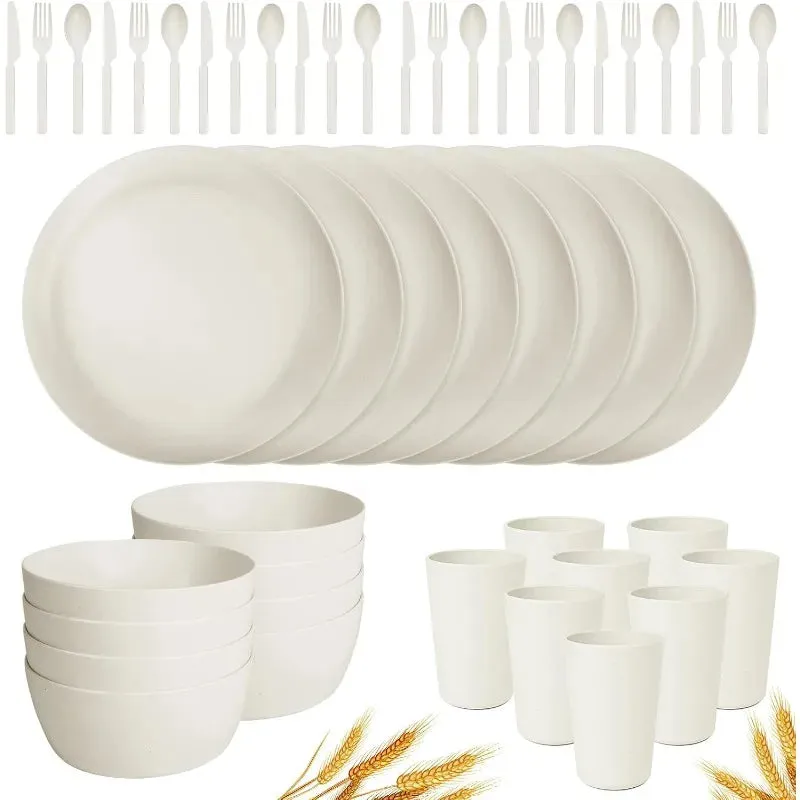 Plastic Wheat Straw Dinnerware Sets