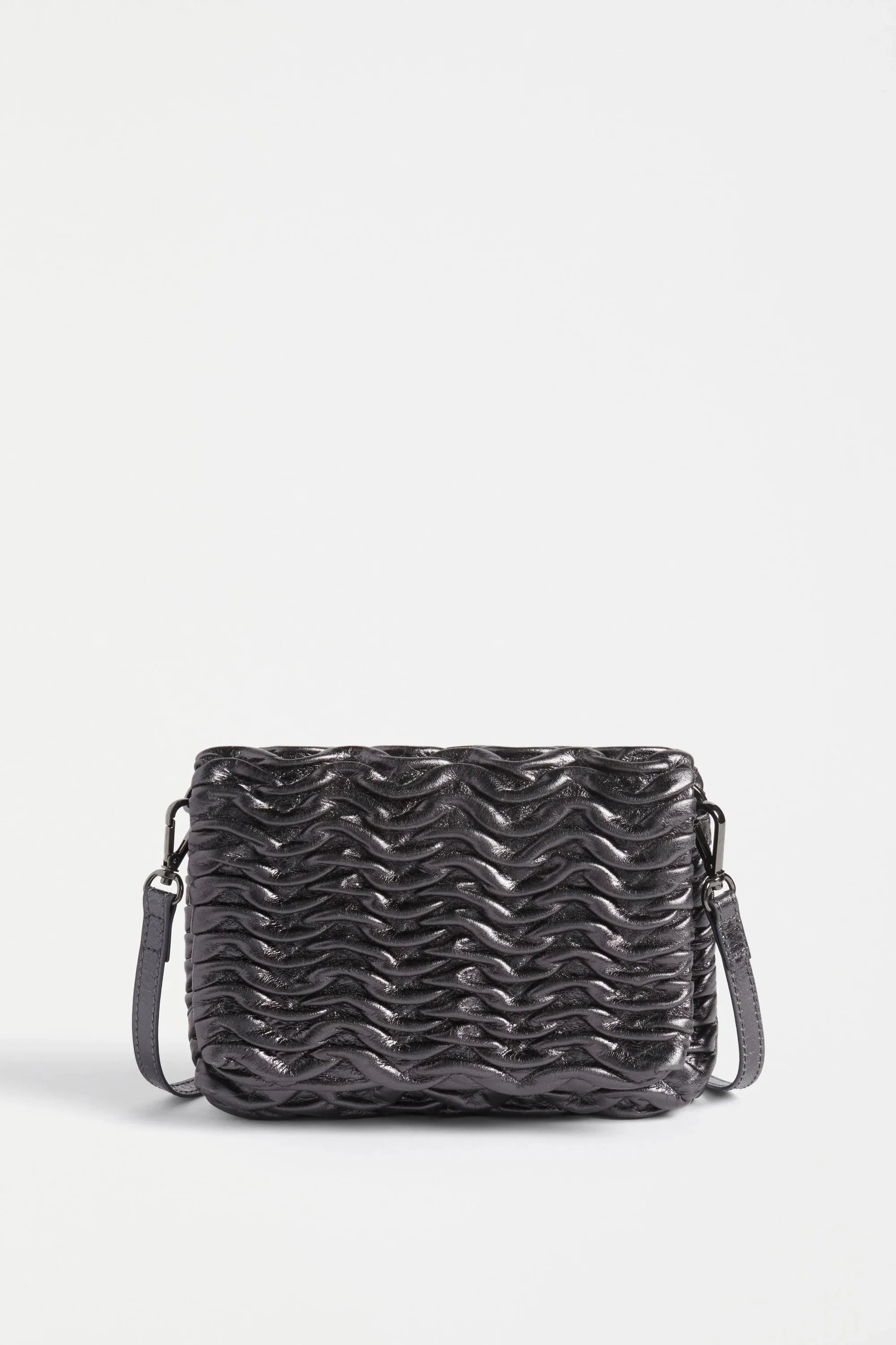 Plissi Crossbody - Gunmetal