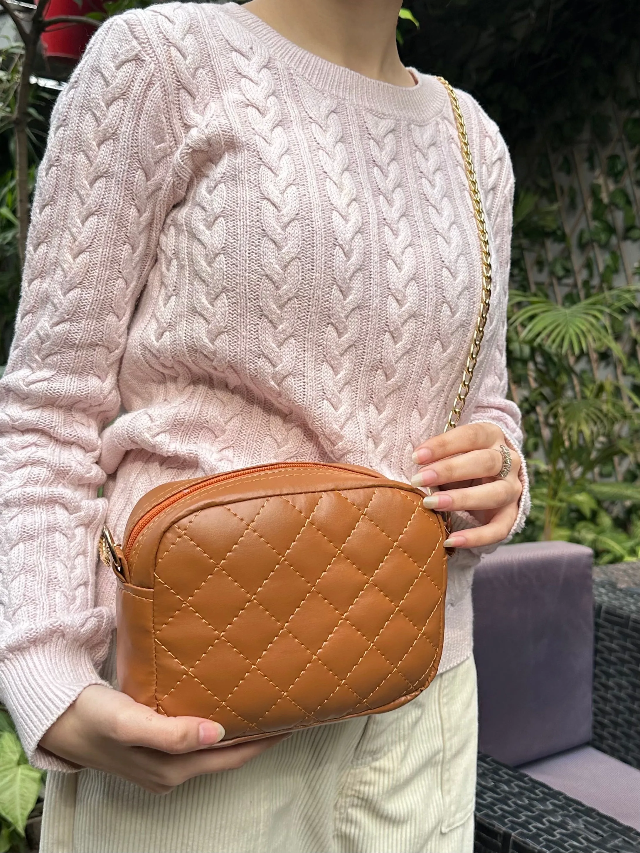 Plush - Mini soft Crossbag - Brown