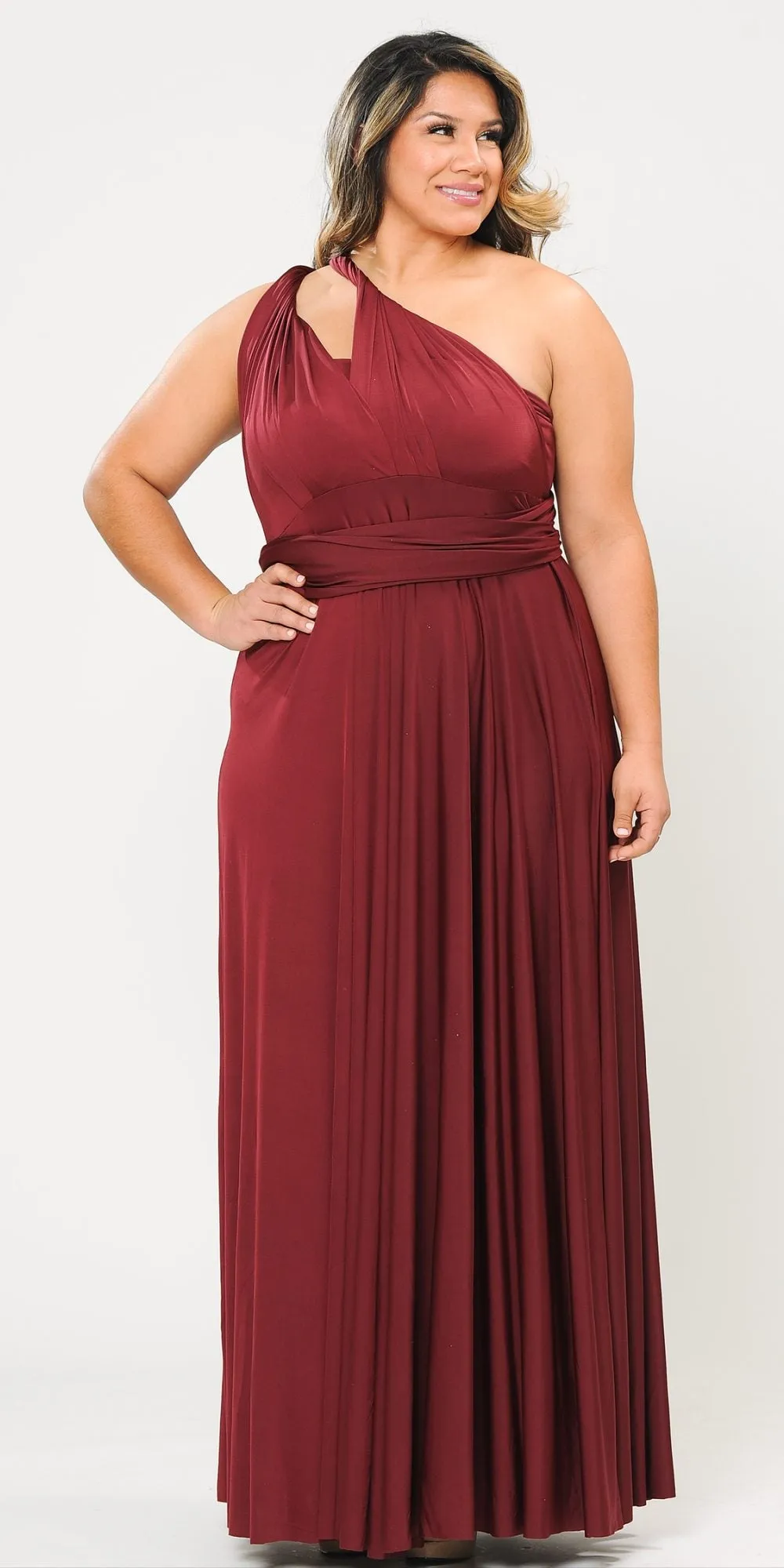 Poly USA 7022 Long Convertible Jersey Dress 20 Different Looks