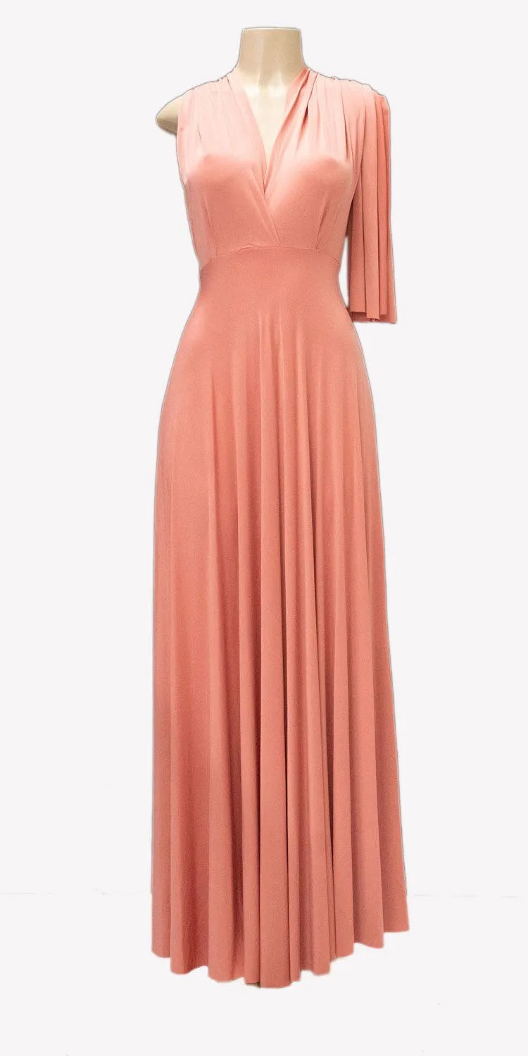 Poly USA 7022 Long Convertible Jersey Dress 20 Different Looks