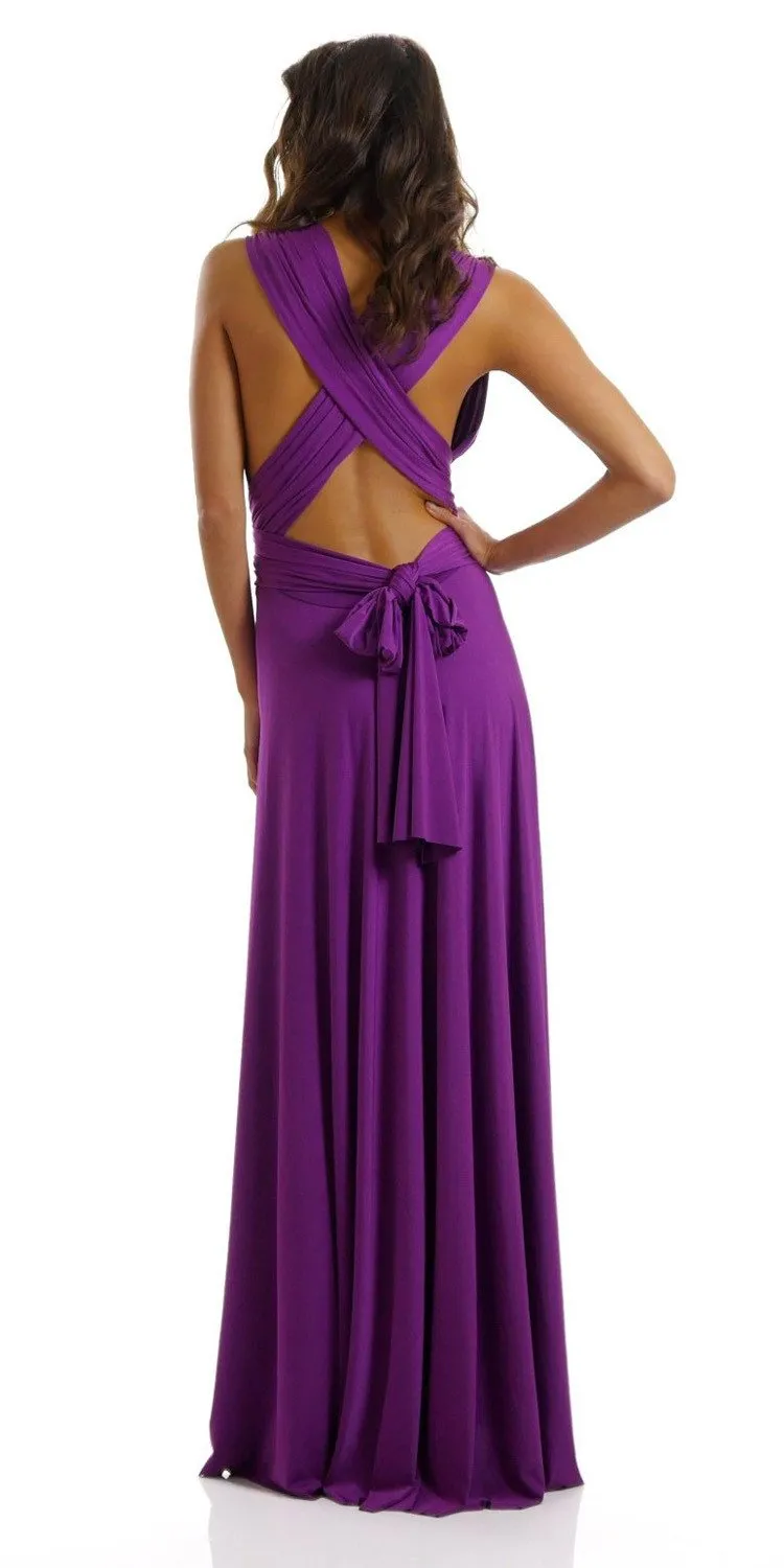 Poly USA 7022 Long Convertible Jersey Dress 20 Different Looks
