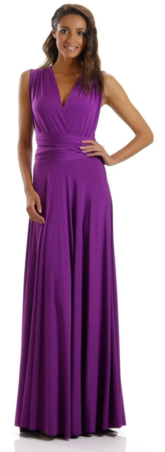 Poly USA 7022 Long Convertible Jersey Dress 20 Different Looks