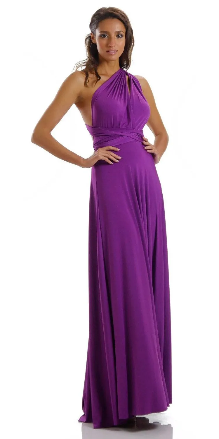 Poly USA 7022 Long Convertible Jersey Dress 20 Different Looks