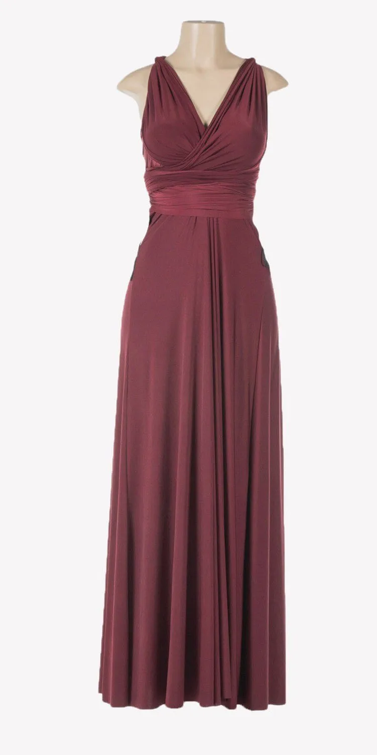 Poly USA 7022 Long Convertible Jersey Dress 20 Different Looks