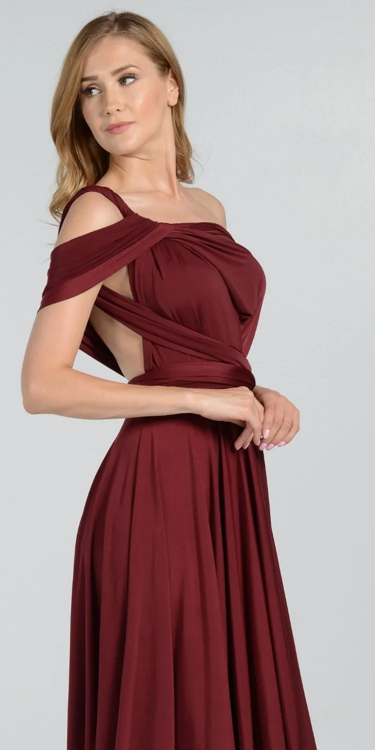 Poly USA 7022 Long Convertible Jersey Dress 20 Different Looks