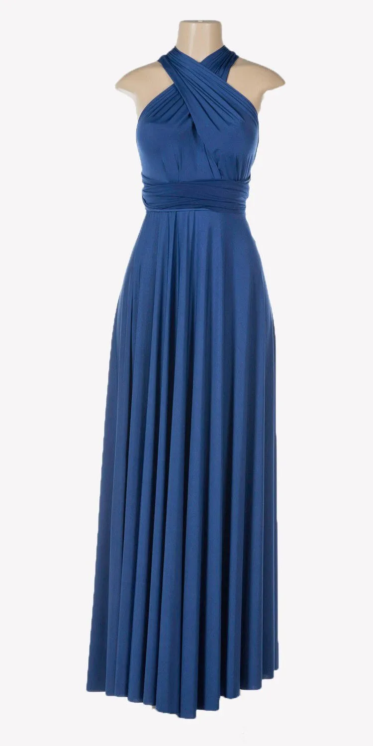 Poly USA 7022 Long Convertible Jersey Dress 20 Different Looks