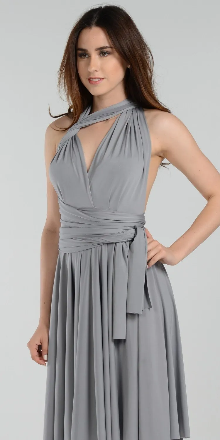 Poly USA 7022 Long Convertible Jersey Dress 20 Different Looks
