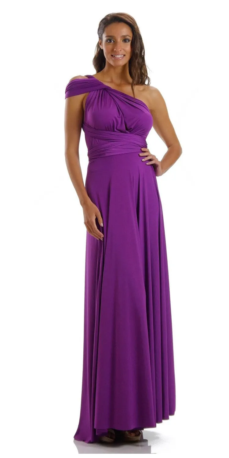 Poly USA 7022 Long Convertible Jersey Dress 20 Different Looks