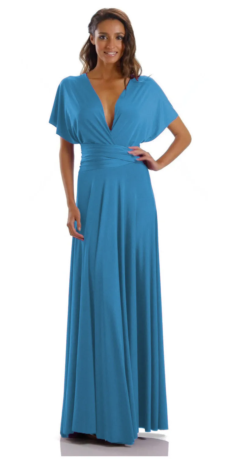 Poly USA 7022 Long Convertible Jersey Dress 20 Different Looks