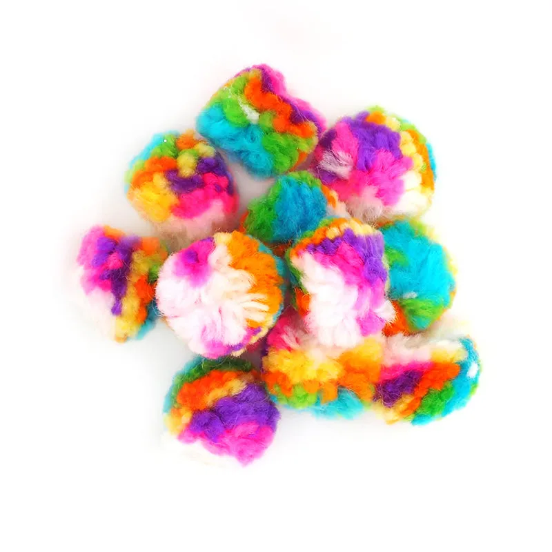 POM POMS FLUROSCENT YARN MULTI 25MM 40PC