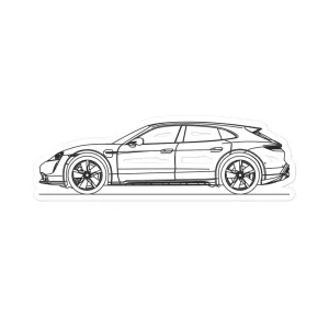 Porsche Taycan Cross Turismo Outline Sticker
