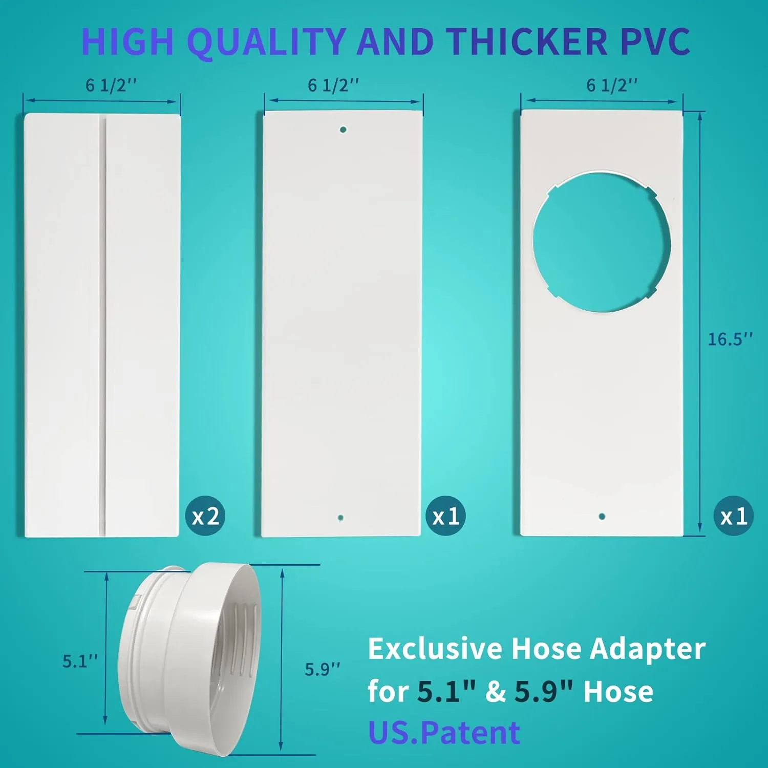Portable AC Window Vent Kit,Sliding Door Vent Kit,Portable Air Conditioner Windo