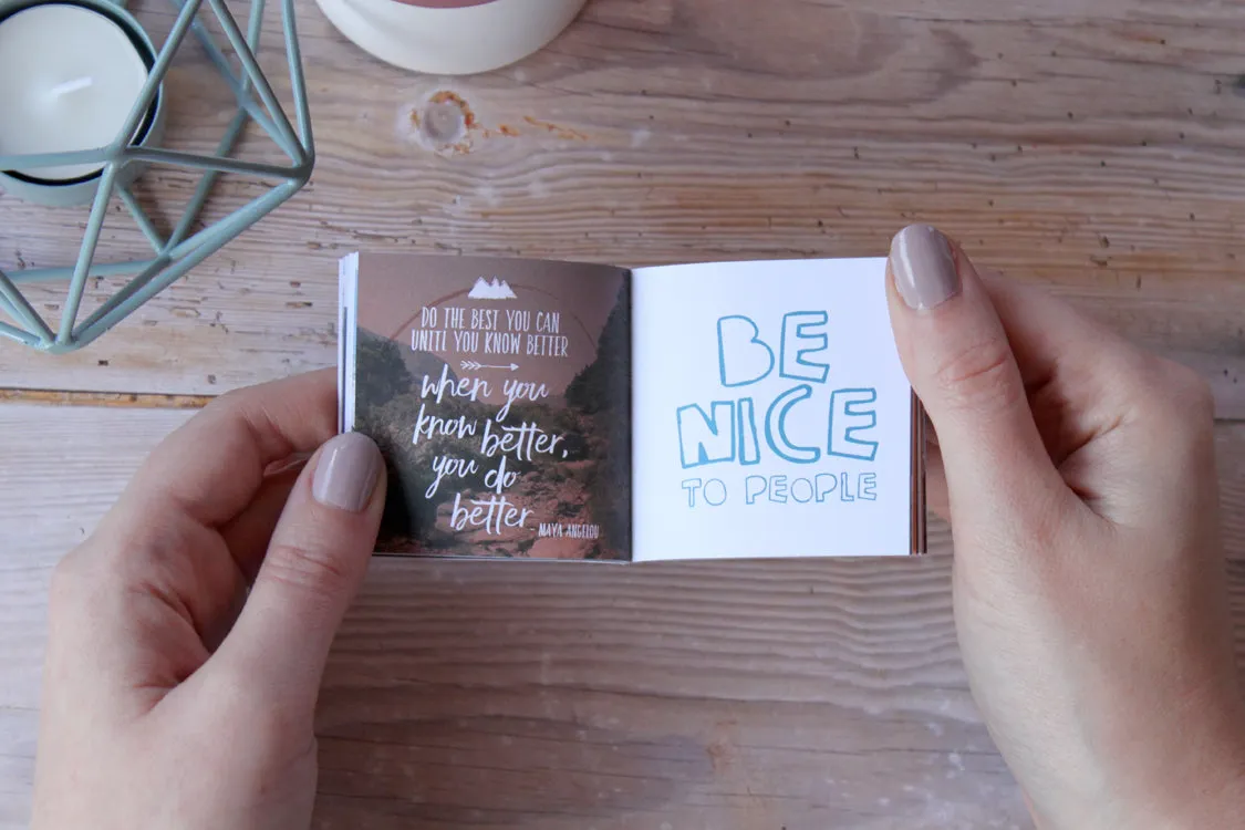 Positive Thinking Quote Books | The Itty Bitty Inspiration Box © | Gift for Book Lovers